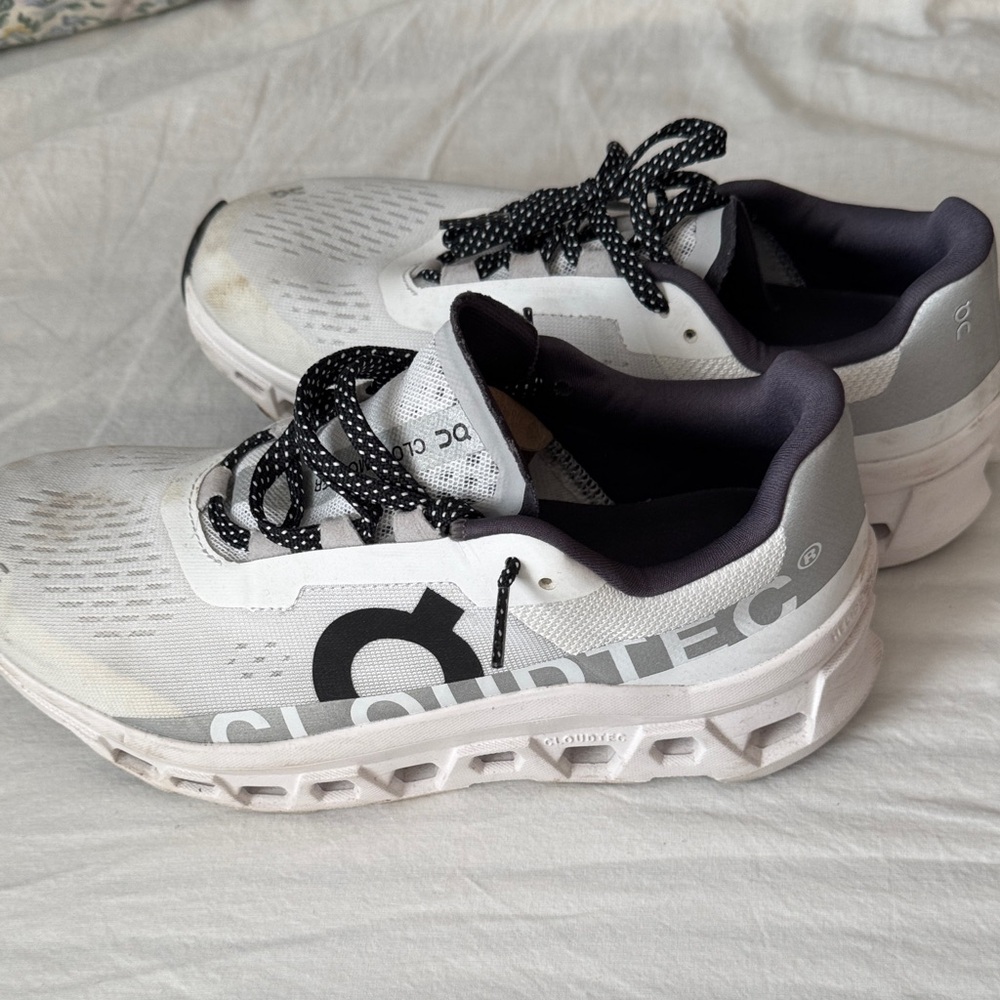 On Running White and Black Athletic Shoes - Picture 2 of 12